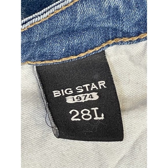 Big Star Womens 1974 Hazel Mid Rise Boot Jeans Cut-off Size 28 - Picture 9 of 10